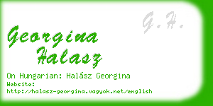 georgina halasz business card