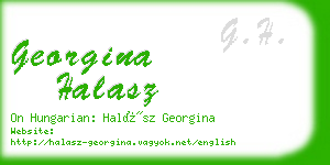 georgina halasz business card